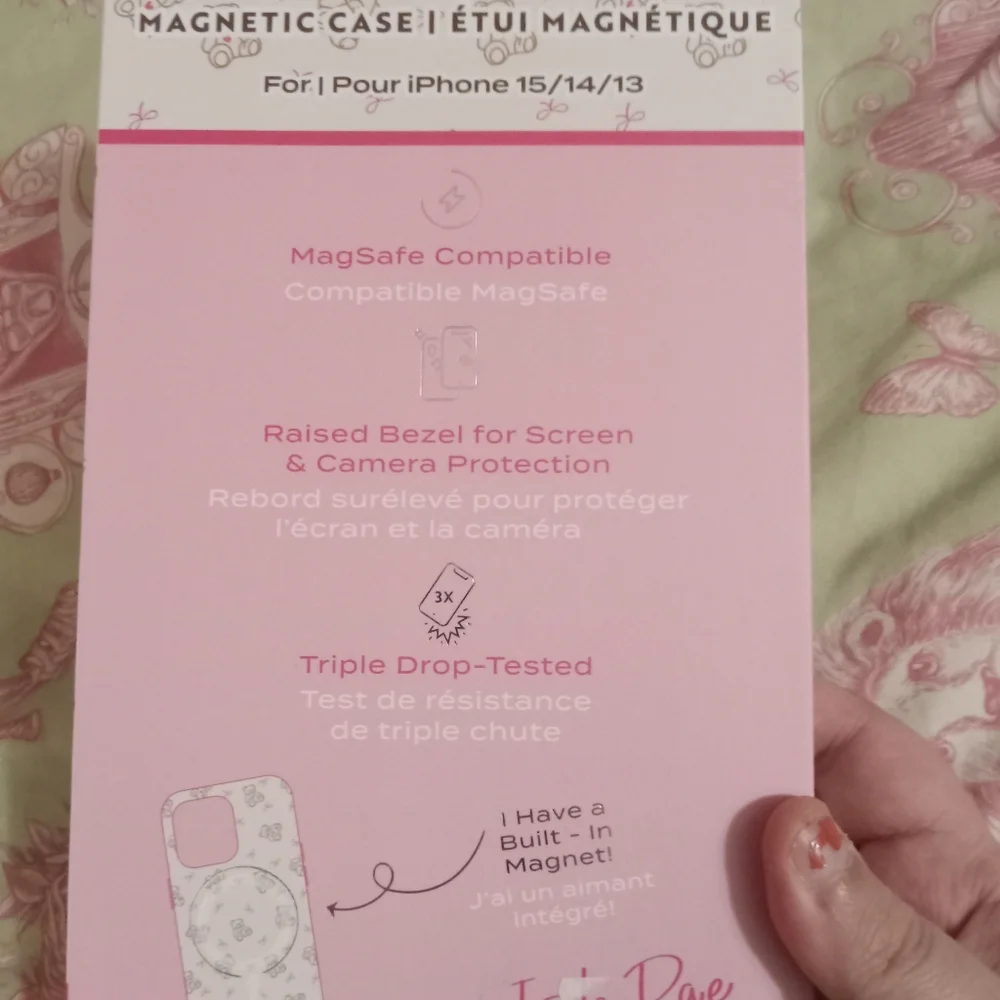 NWOT Isla Rae Teddy Bear Bow Coquette Magsafe Iphone Case
